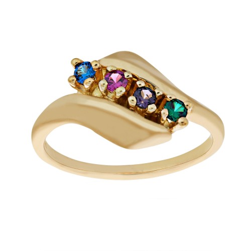 Bypass Family Ring in 10k Yellow Gold - 1 to 5 2.5...