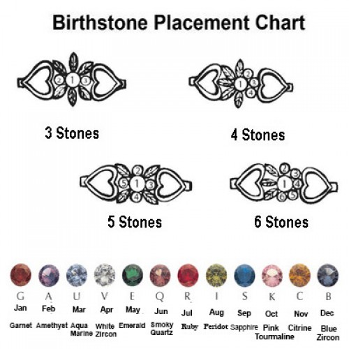 Mothers Black Hills Gold Birthstone Ring -  3 to 6 2.5MM Birthstones
