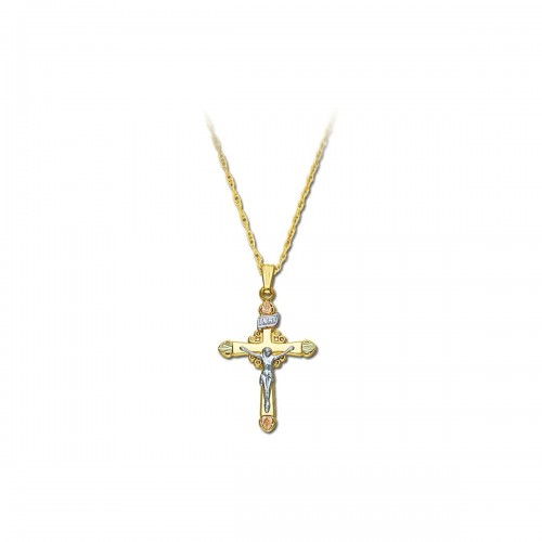 Black Hills Gold 10K Crucifix Pendant Necklace