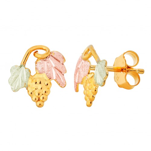 10K Black Hills Gold Grape Cluster Earrings by Lan...