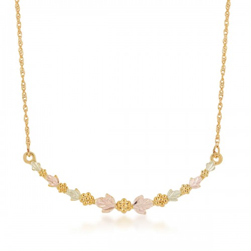 10k Black Hills Gold Smile Necklace 