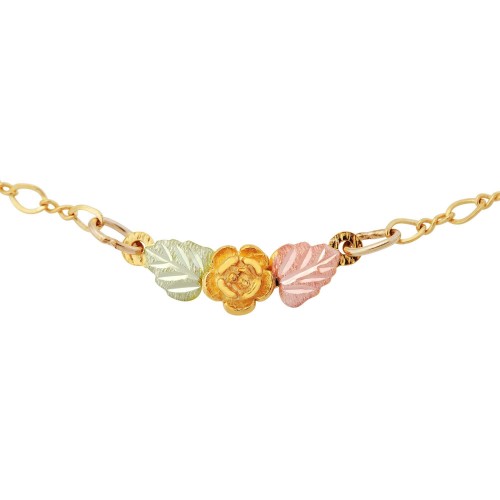 Rose Flower 10k Gold Anklet