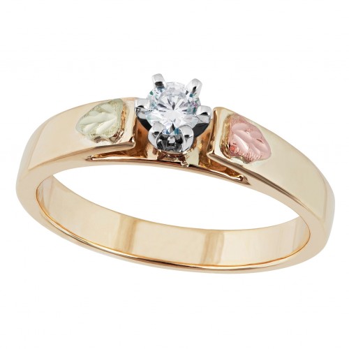 Ladies 10k Black Hills Gold Diamond (.15CT) Engage...