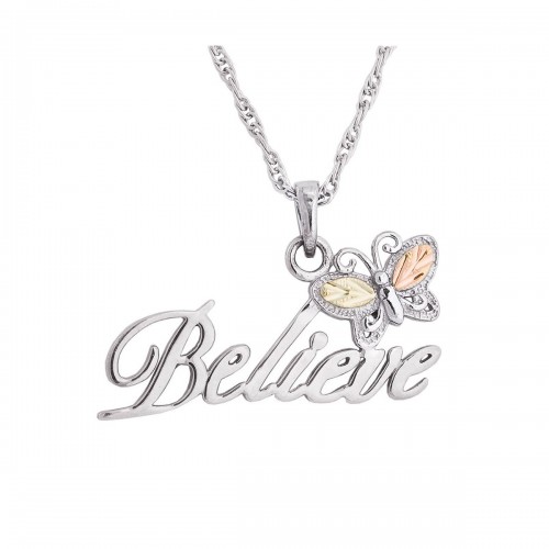 Black Hills Silver 'Believe' Butterfly Pendant