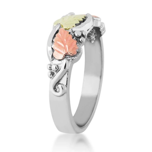 Grape Leaves and Vines Silver Ring