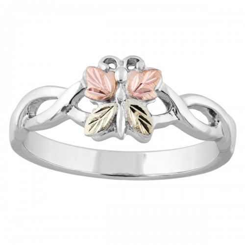 Black Hills Gold Butterfly Ring in Sterling Silver