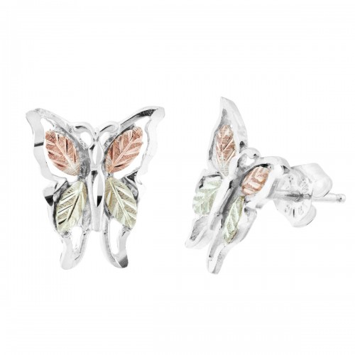 Butterfly Earrings in Black Hills Silver