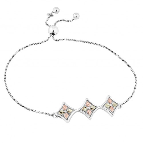 Sterling Silver Black Hills Diamond Shaped Bracele...