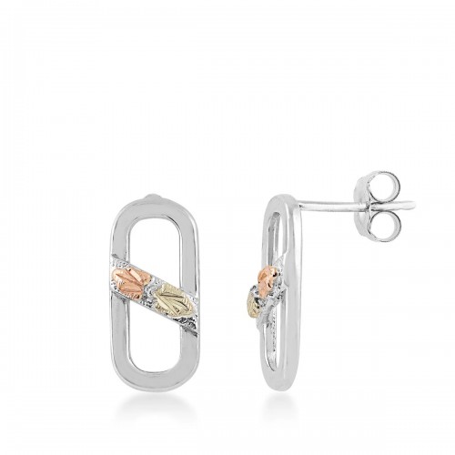 Paperclip Link Silver Earrings