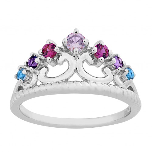 Crown Mothers Ring in Sterling Silver