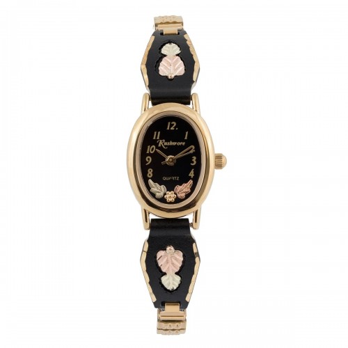 Womens Black Hills Gold Oval Face Watch