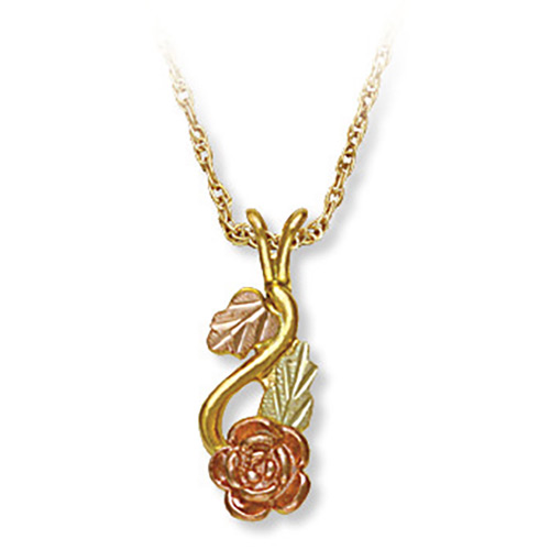 Black Hills Gold Rose Pendant