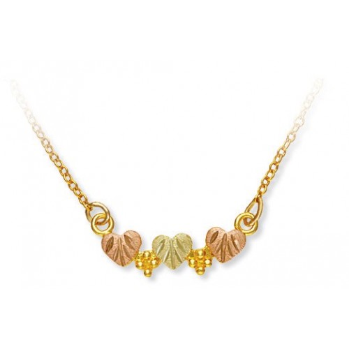 Black Hills Gold 10k Three Hearts Pendant