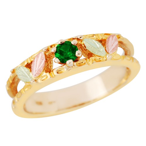 Black Hills Gold Genuine Emerald Ring