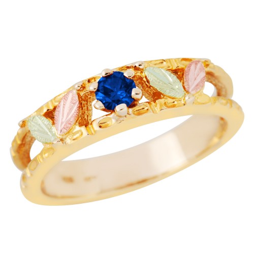 Black Hills Gold Genuine Sapphire Ring
