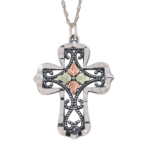 Black Hills Silver Oxidised Cross Pendant