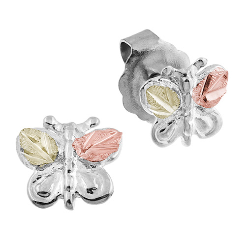 Silver Black Hills Butterfly Earrings