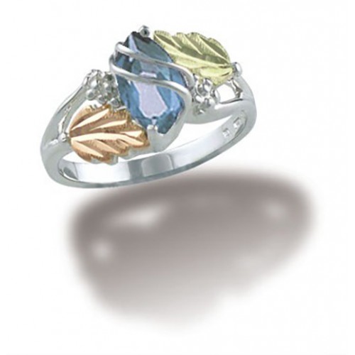 March Birthstone Ring in Sterling Silver