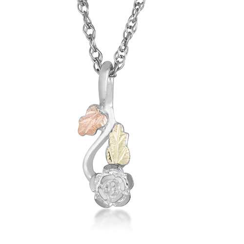 Black Hills Silver Rose Necklace