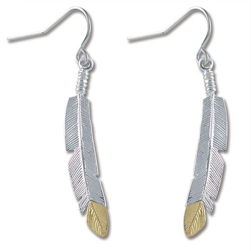 Silver Feather Earrings from Landstroms