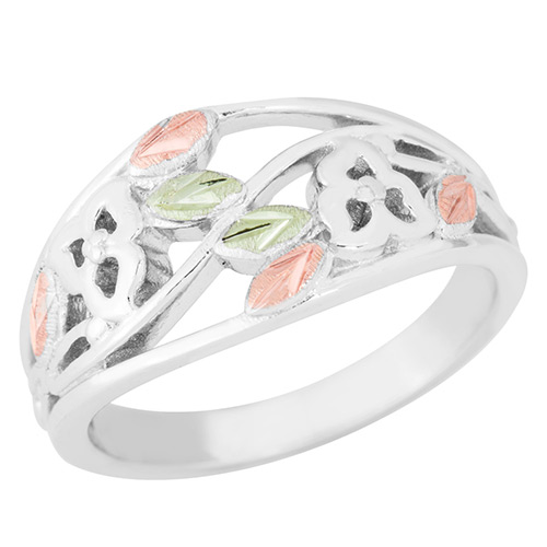 Black Hills Gold Ring in Sterling Silver with 12K ...