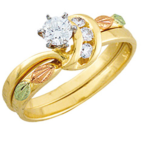 Landstroms 14K Gold Diamond Wedding Set .34 tw