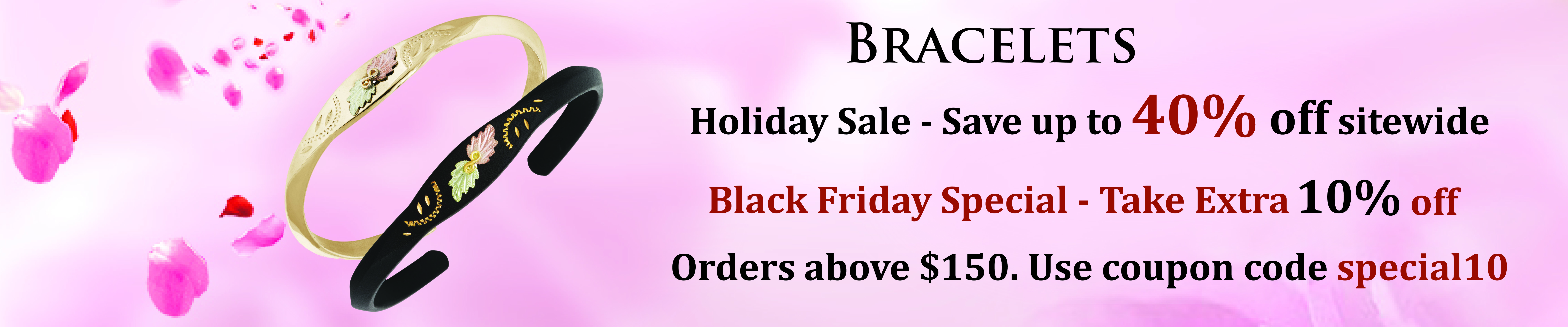 Black Hills Gold Bracelets in 10k Gold & Silver