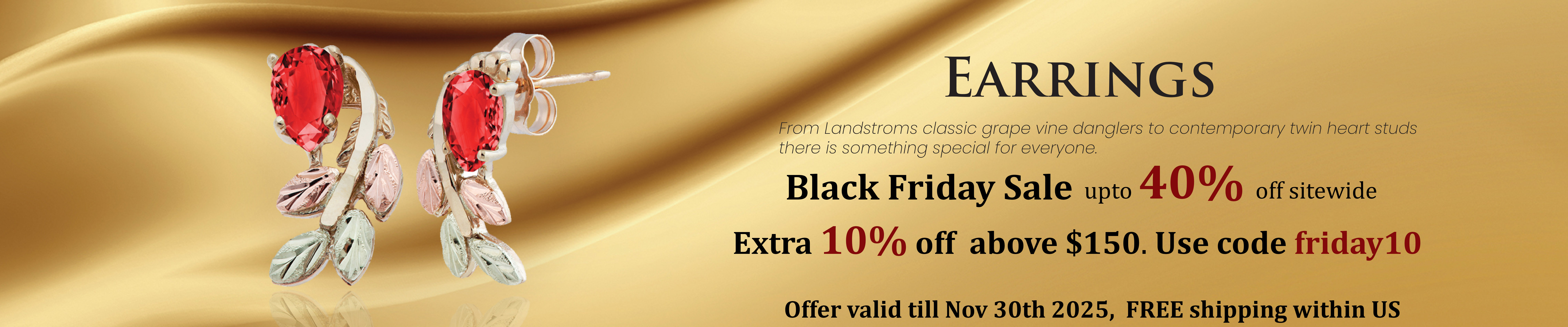 black hills gold earrings